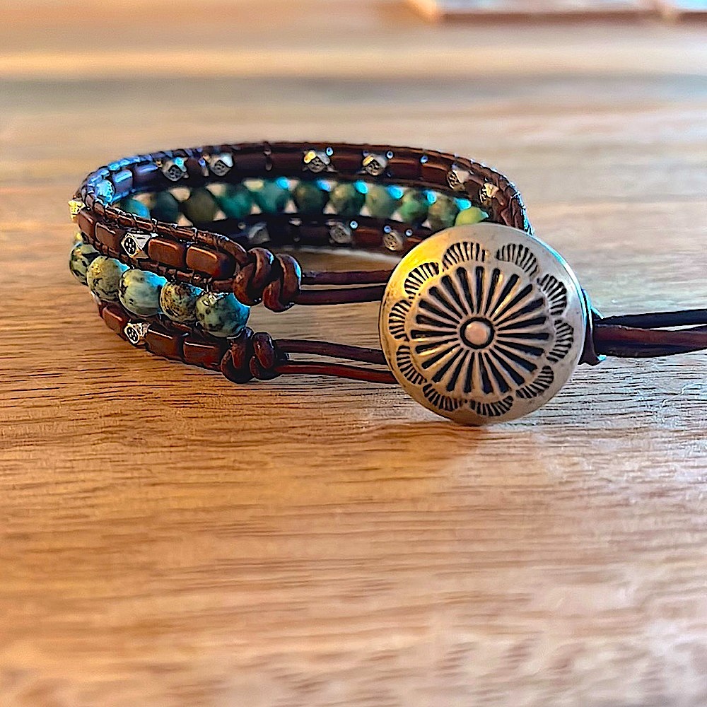 Leather Bead Bracelet